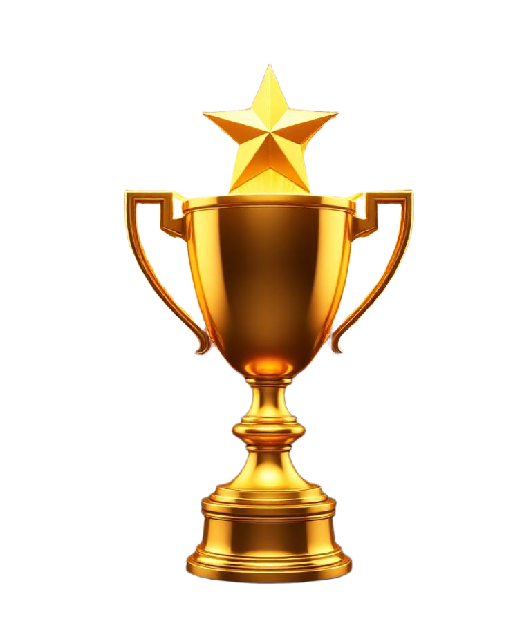Gold trophy for the SCRIBLY first place winner
